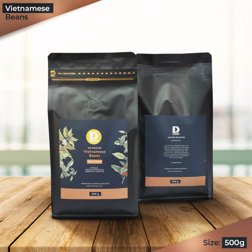 DoiDep Air Roasted Vietnamese Robusta Coffee Whole Beans 500g